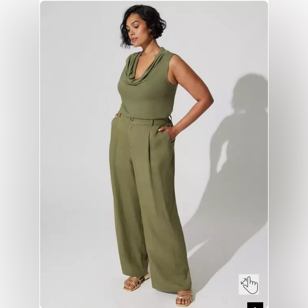 Wide Leg Studio Linen High-Rise Pan